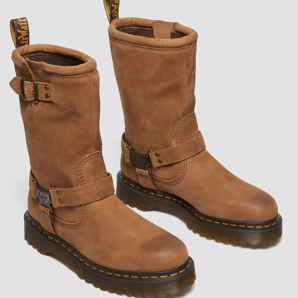 Dr Martens Women’s Aniston Hi Boots Desert Brown 4164420 Nubuck Size 8 NEW - Picture 13 of 16